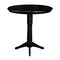 International Concepts Round 36 in Rd Top Pedestal Table, 12 in Leaf, 40.9 inH, Adjustable Height, Black, 36 in W, 48 in L K46-36RXT-27B-6B-2 - alternate 7